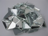 grote driehoekjes spiegel zilver