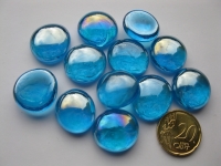 Aqua parelmoer doorzichtig glasnuggets