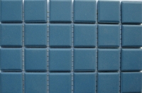 Blauw 2.5 x 2.5 cm porselein mat 4 mm
