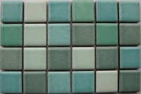 Groen mix 2.3 x 2.3 cm keramiek mat VB