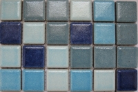 Blauw mix 2.3 x 2.3 cm keramiek mat VB