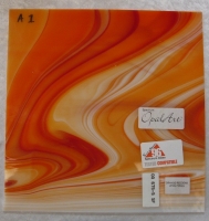 Oranje/Wit Art glas 30 x 30 cm