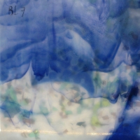 Blauw confetti Uroboros 15 x 10 cm