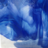Blauw/Wit Uroboros 15 x 10 cm