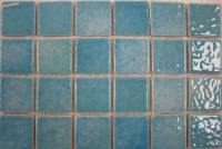 Aqua 2.5 x 2.5 cm porselein half/mat-glanzend VB