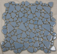 Lichtblauw mat keramiek