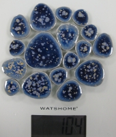 Donkerblauw  goud vormpjes keramiek