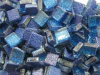 Blauw glitter