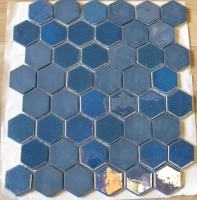 Blue grote mat zeskant 5 cm