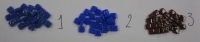 Bruin Blauw 3  0.8 x 0.8 cm