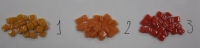 Oranje Rood 3  0.8 x 0.8 cm