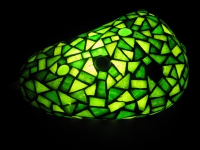 Mozaiek lampje groen