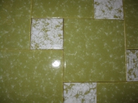 1 m2  groen wit  met  7.5 cm tegel