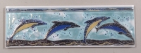 Dolfijnen keramiek 25 x 5 x 0.8 cm