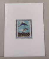 Dolfijnen keramiek 25 x 5 x 0.8 cm