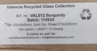 Burgundy grote mat zeskant 4.5 cm