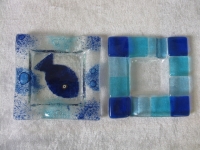 2 Asbakjes blauw