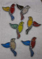 Vogeltje groen rood geel