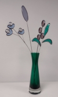 Vaas met bloemen groen 2
