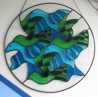 Vogels aqua groen