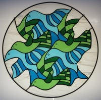 Vogels aqua groen