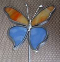 Vlinder  oranje blauw