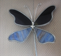 Vlinder  paars blauw