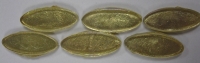 Goud doorzichtig ovaal 6x