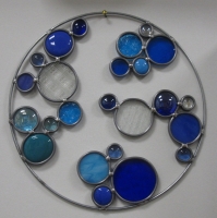 Ring blauw 25 cm
