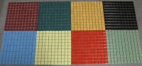 8 x grote mat 2.5 x 2.5 cm keramiek glans VB