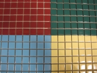 8 x grote mat 2.5 x 2.5 cm keramiek glans VB
