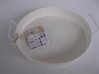 Metalen dienblad diep wit