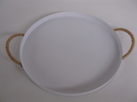 Metalen dienblad plat wit