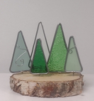 5 kerstbomen op schijf