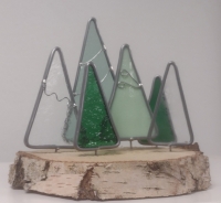 6 kerstbomen op schijf