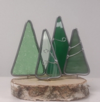 4 kerstbomen op schijf