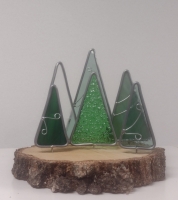 6 kerstbomen op schijf