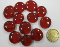 kattenogen rood doorzichtig glasnuggets