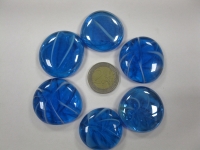 Kattenogen blauw glasnuggets XL