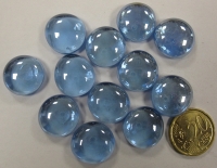 Lichtblauw parelmoer doorzichtig glasnuggets