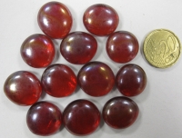 Donkerrood doorzichtig glasnuggets