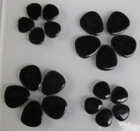 Zwart  2 x 10 mix  vormpjes