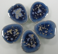 Blauw goud  5 x 2.5 cm  vormpjes