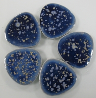 Blauw goud  5 x 4 cm  vormpjes