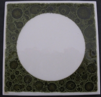 Doos groen witte cirkel Retro 10.8 x 10.8 cm