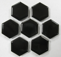 Zwart zeskant keramiek 2.6 cm