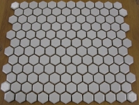 Wit grote mat zeskant 2.6 cm