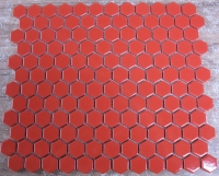 Fel rood grote mat zeskant 2.6 cm