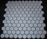Wit mat  grote mat zeskant 3 cm